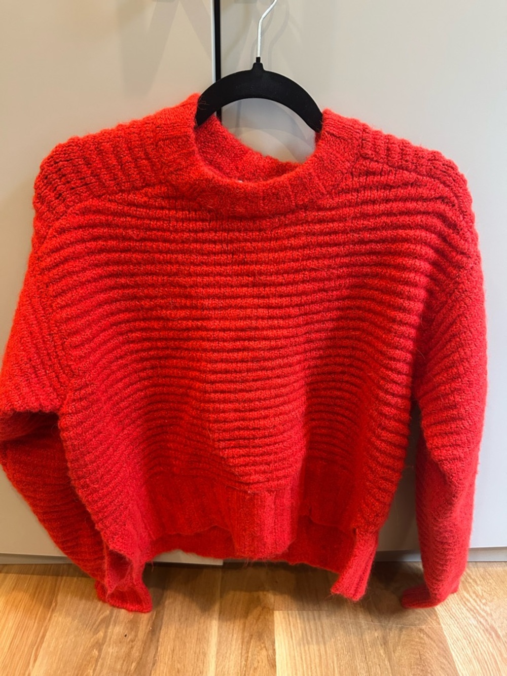 pistola Bright Red Ribbed Sweater